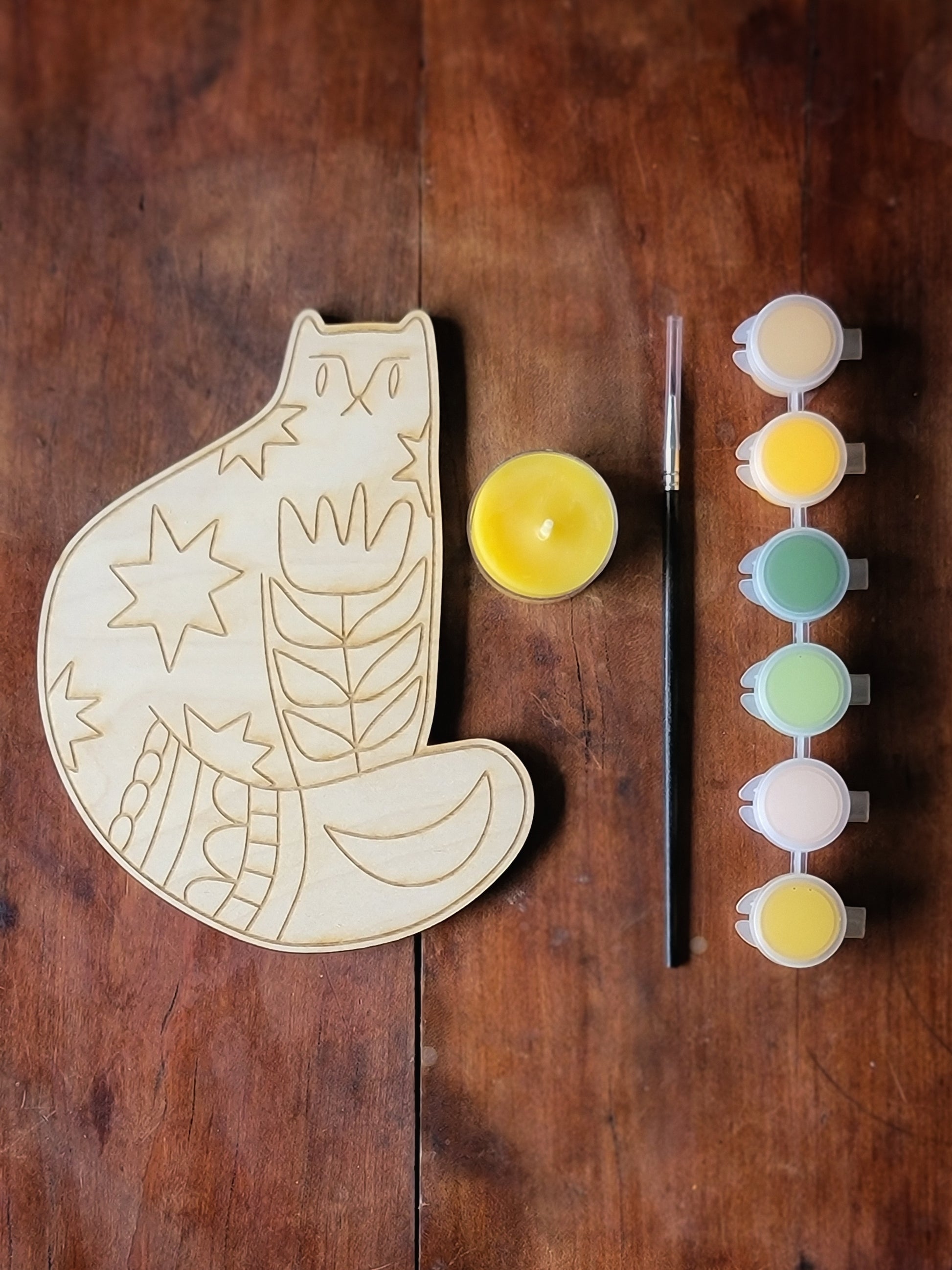 Altar Art Paint Kit - Folk Cat