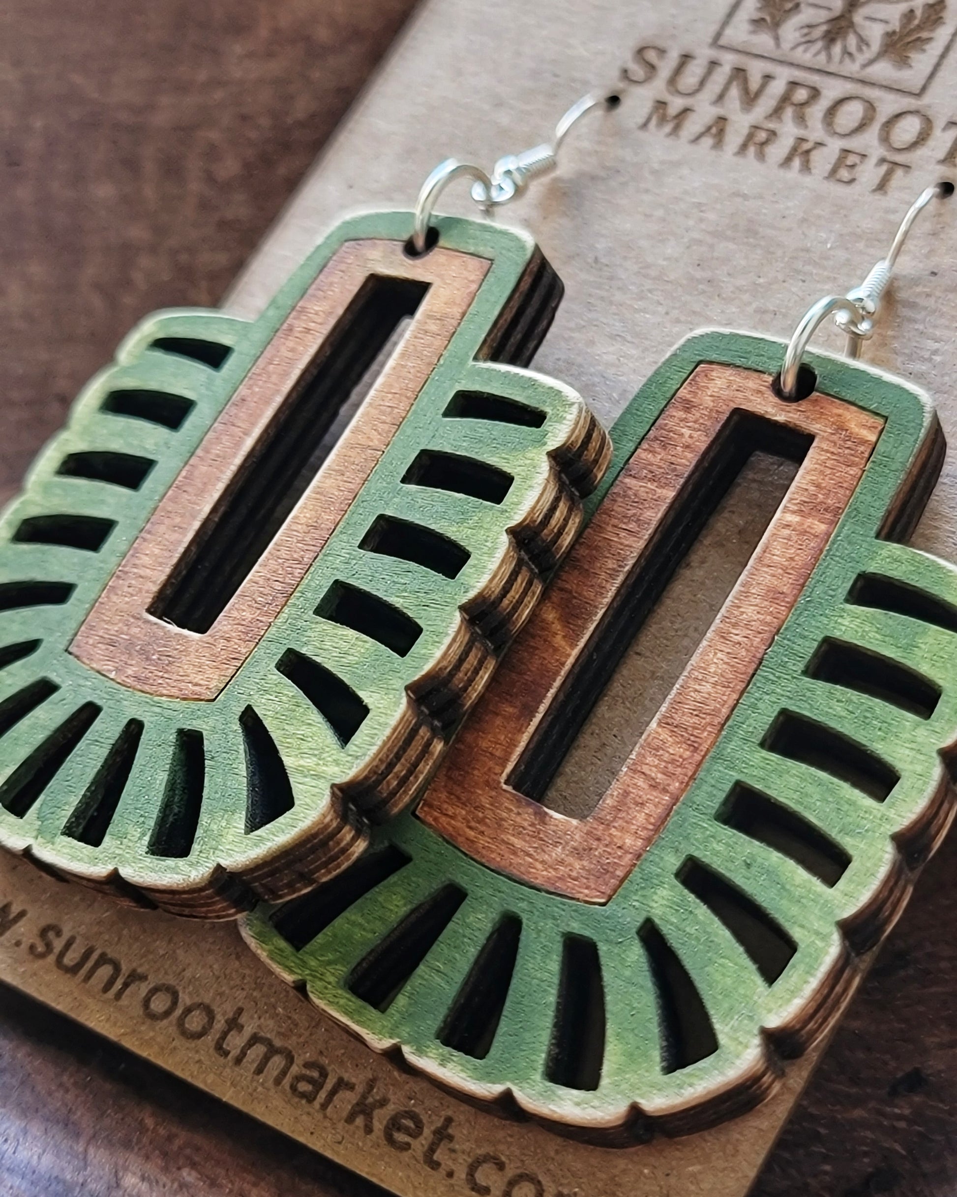 Green Bohemian Earrings