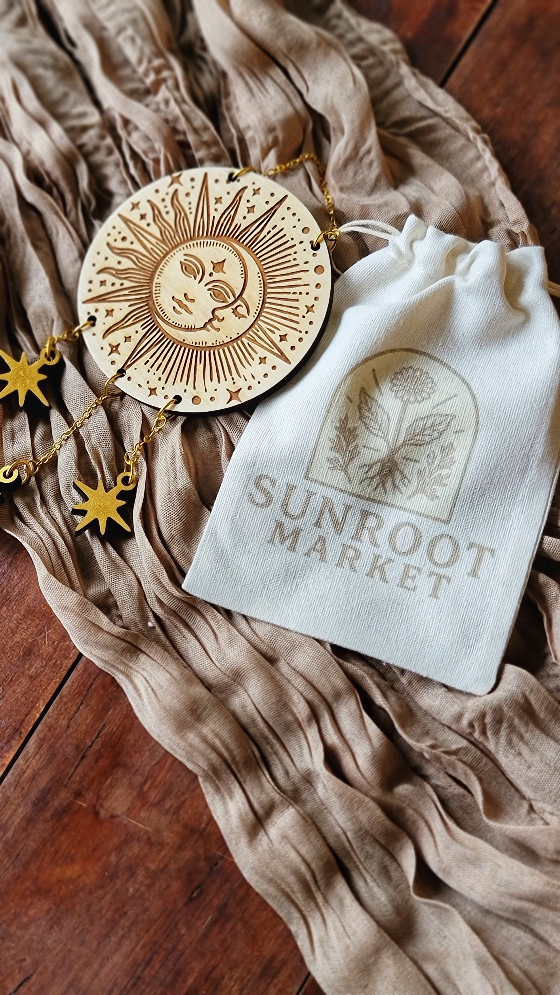 Mini Wall Hanging - Sun and Moon