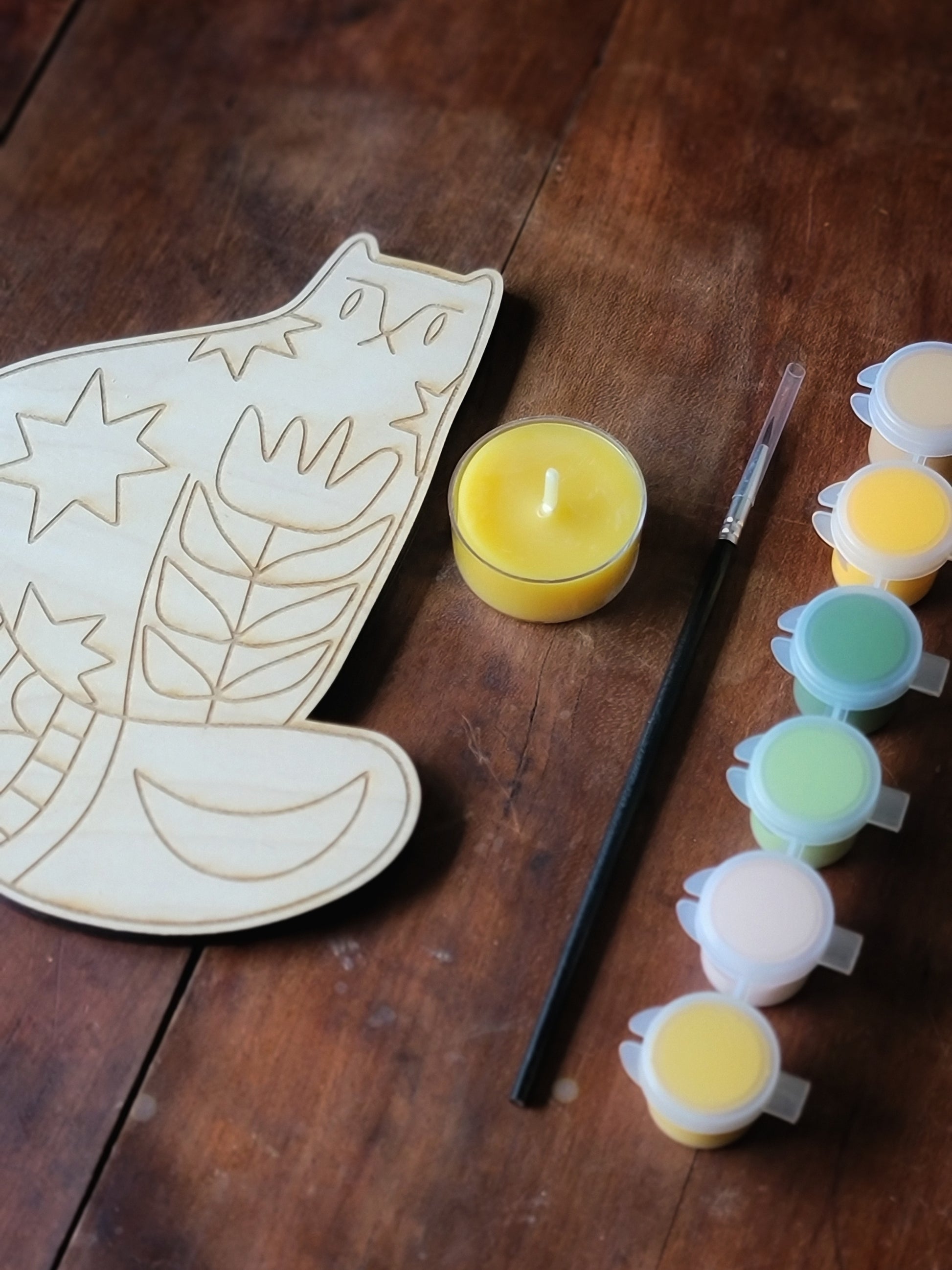 Altar Art Paint Kit - Folk Cat
